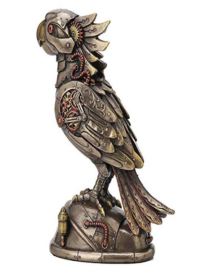 Veronese Design 7 1/2 Inch Steampunk Cockatiel Parrot Cast Resin Antique Bronze Finish Statue Home Decor - Image 5