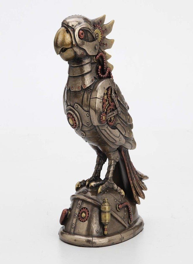 Veronese Design 7 1/2 Inch Steampunk Cockatiel Parrot Cast Resin Antique Bronze Finish Statue Home Decor - Image 1