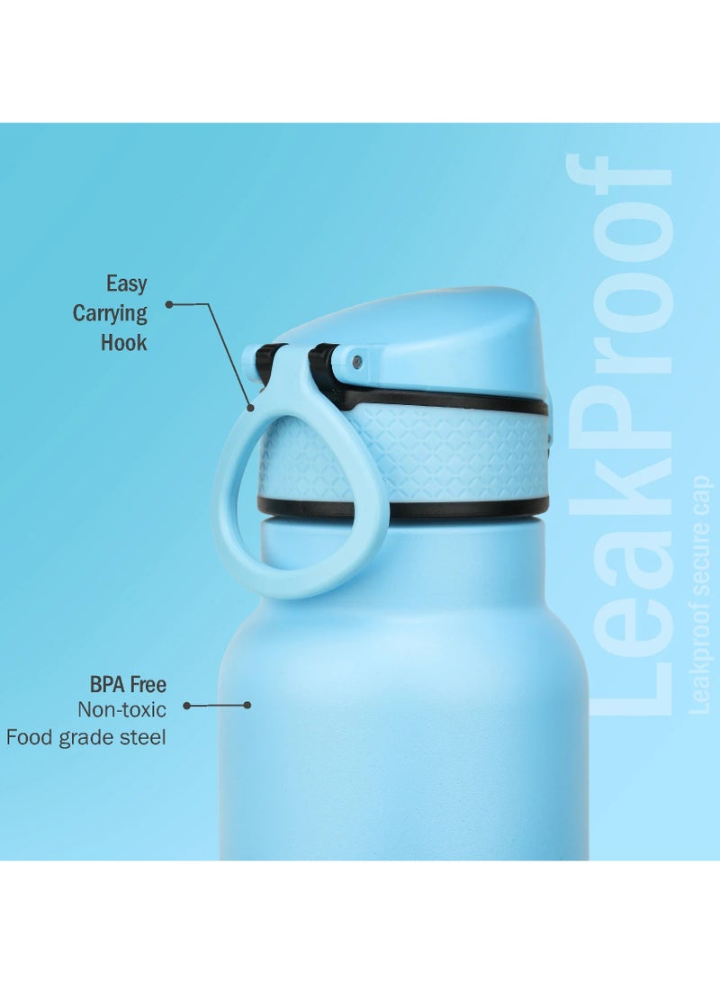 Briiton Vibe 1000ml-34Oz Stainless Steel Water Bottle Dual Tone Blue |18/8 Food Grade Thermo Vacuum Insulated Flask | 24hrs Hydro Hot & Cold | SS304 Aqua Sports Bottle | For Kids,Gym,Travel  - Image 4