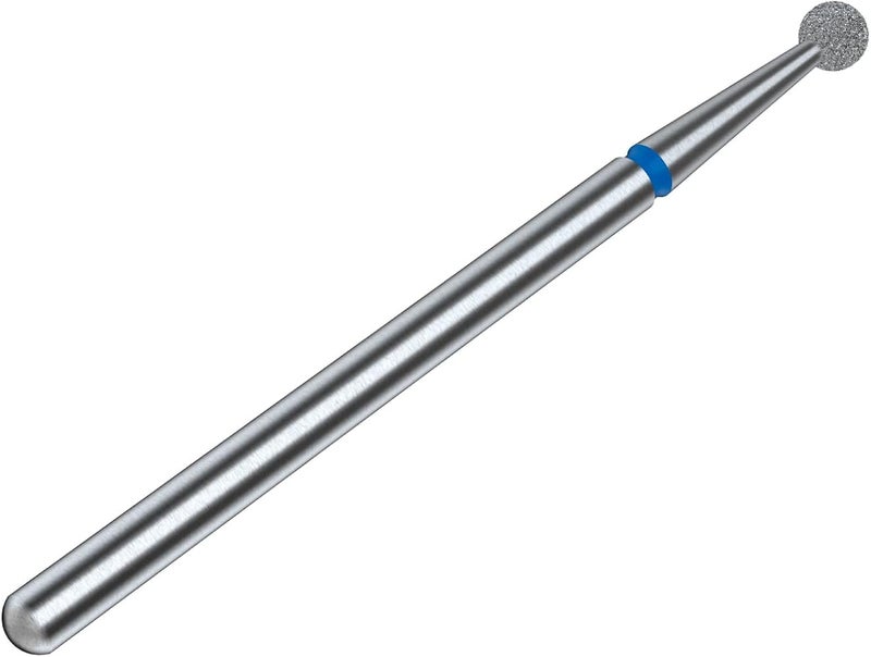 STALEKS PRO Diamond Ball Cuticle Nail Drill Bit, 2.7 mm, Medium Blue - Image 1
