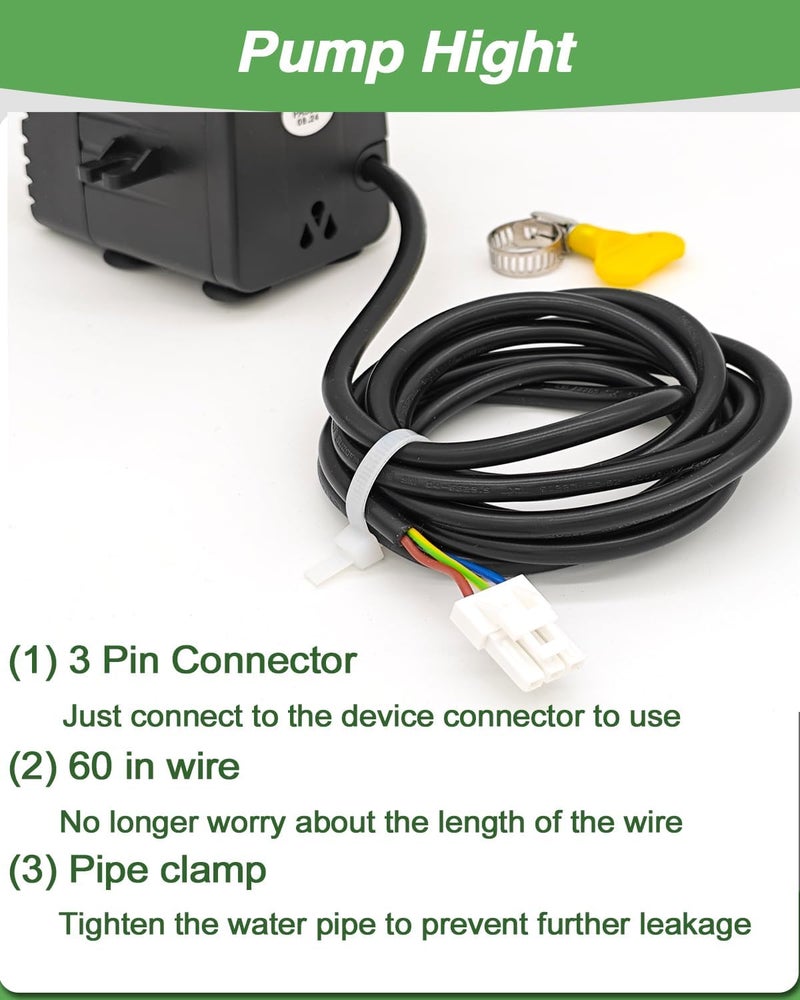 SARANICE 6017050 Evaporative Cooler Pump with 3 Pin Connector, Replacement Pump For Models: MC18M, MC18V, MC17 (6017050) - Image 3