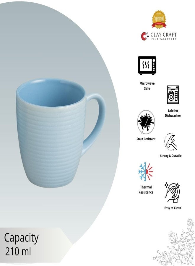 Clay Craft Fine Ceramic Horizon Blue Cups & Saucer, Set of 12, Cups for Tea & Coffee, Gift Set, Elegant Design for Home and Kitchen and Can Be Gifted to Your Loved Ones On Any Occassions - Image 5