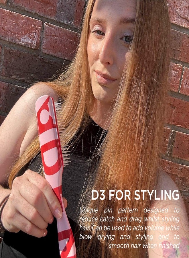 DENMAN فرشاة دينمان D3 للشعر المجعد للنساء والرجال - فرشاة فك التشابك وتحديد التجاعيد بـ 7 صفوف للشعر المجعد والطبيعي والمجعد والمتموج - فرشاة تصفيف للتجاعيد المحددة والناعمة - Image 4