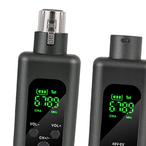 kh Professional Wireless UHF Microphone System – XLR Transmitter & Receiver Kit for Dynamic/Condenser Microphones, Electric Guitar, Organ, Guitar Amplifier & Musical Instruments - Image 3