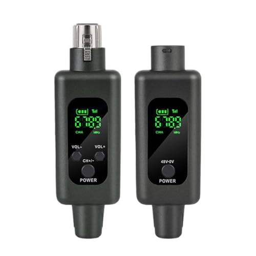 kh Professional Wireless UHF Microphone System – XLR Transmitter & Receiver Kit for Dynamic/Condenser Microphones, Electric Guitar, Organ, Guitar Amplifier & Musical Instruments - Image 1
