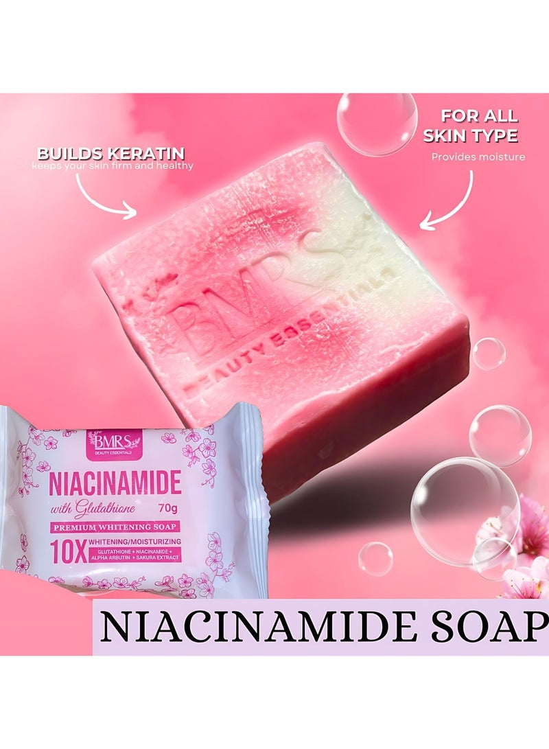 BMRS Niacinamide with Glutathione Bar Soap 70g - Image 3