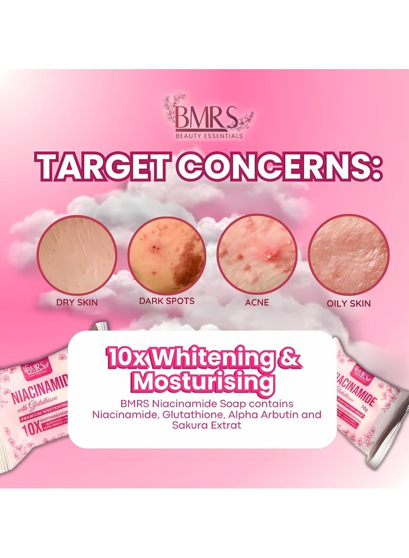 BMRS Niacinamide with Glutathione Bar Soap 70g - Image 5