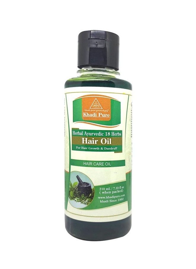 Khadi Pure Gramodyog - Herbal Ayurvedic 18 Herbs Hair Oil 210Ml - Image 1