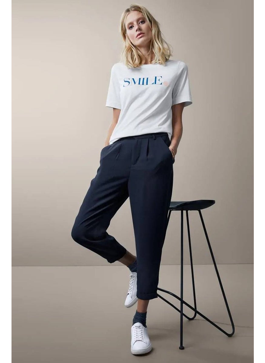 Tchibo Women Essential Plain Pants, Navy  - Image 1