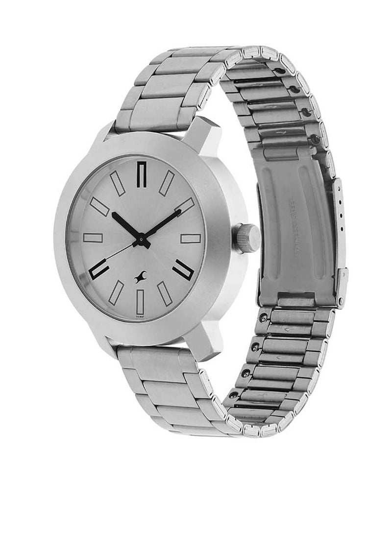 fastrack Fastrack Quartz Analog Siler Dial Stainless Steel Strap Watch for Guys  - Image 1