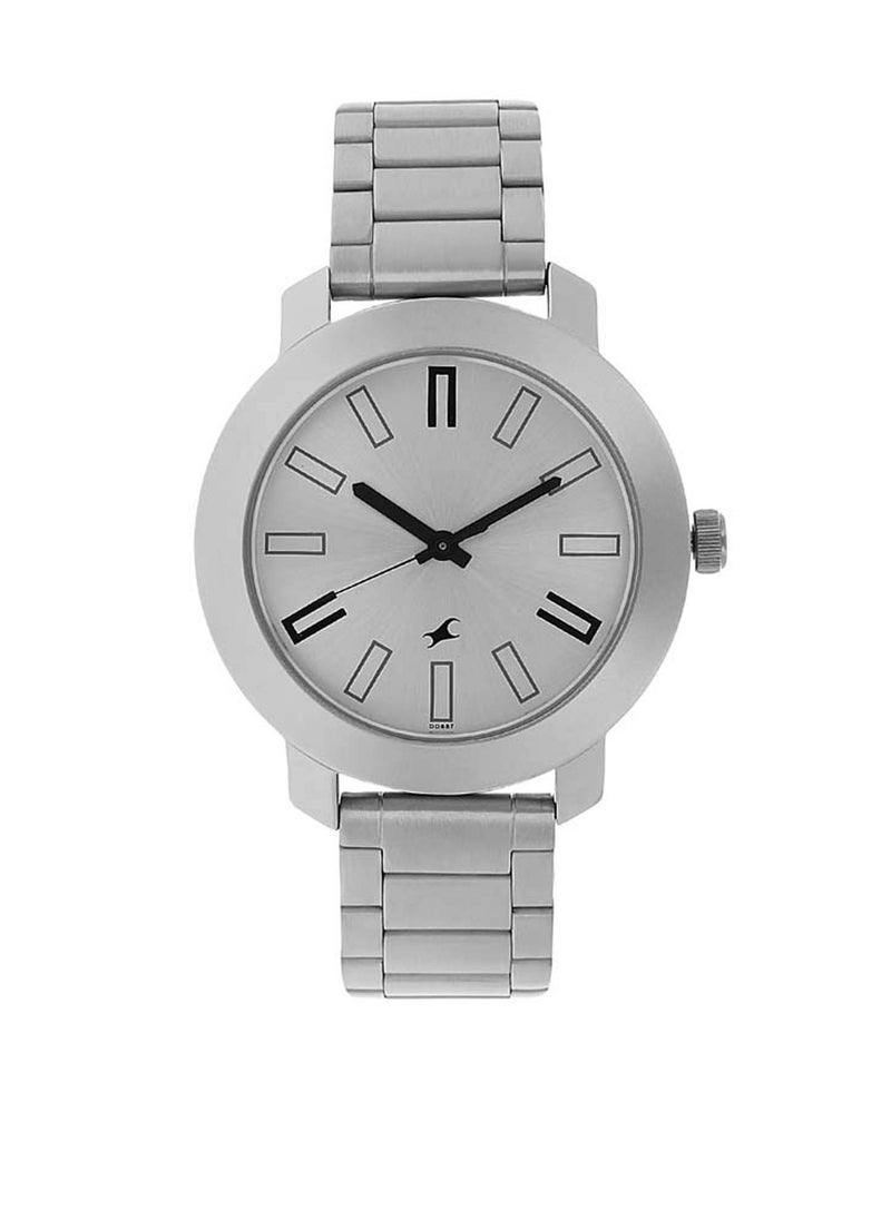 fastrack Fastrack Quartz Analog Siler Dial Stainless Steel Strap Watch for Guys  - Image 2