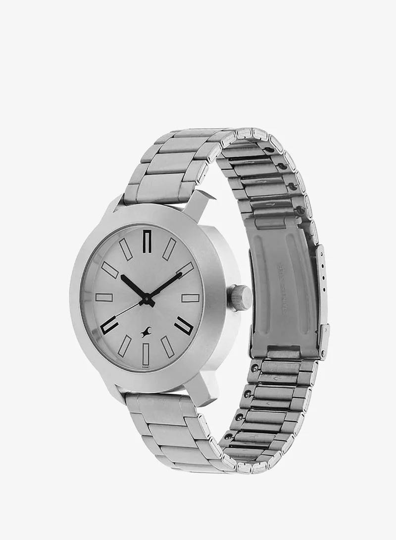 Fastrack Fastrack Quartz Analog Siler Dial Stainless Steel Strap Watch for Guys