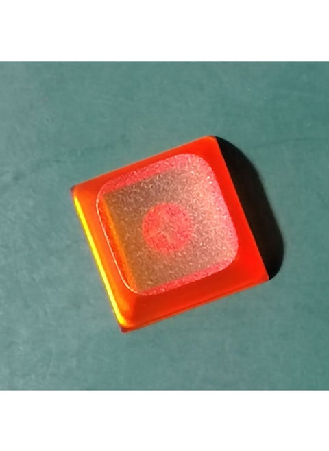 PC Material Xda2 Height 9.3mm Surface Frosted Grain Texture Cross Chrysanthemum Mechanical Keyboard Transparent Key Cap-Color:Xda2 Frosted Orange Keycap*1