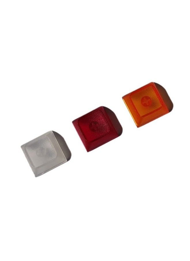 Generic - PC Material Xda2 Height 9.3mm Surface Frosted Grain Texture Cross Chrysanthemum Mechanical Keyboard Transparent Key Cap-Color:Xda2 Frosted Orange Keycap*1 - Image 1