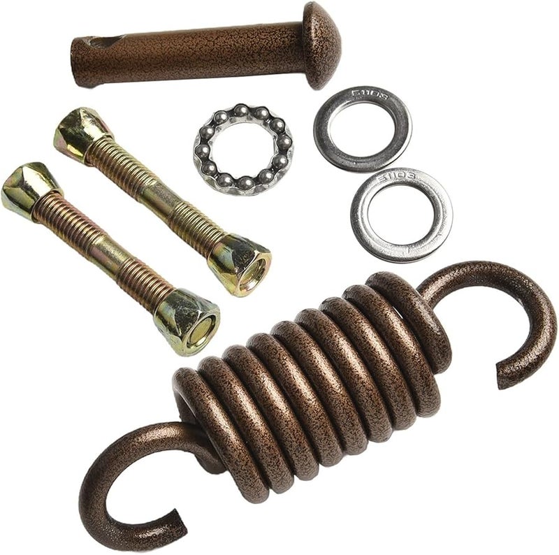 مجموعة خطاف معدني دوّار عالي التحمل بسعة 250 كجم مع محامل قفل لتعليق كرسي البيض البني - Image 2