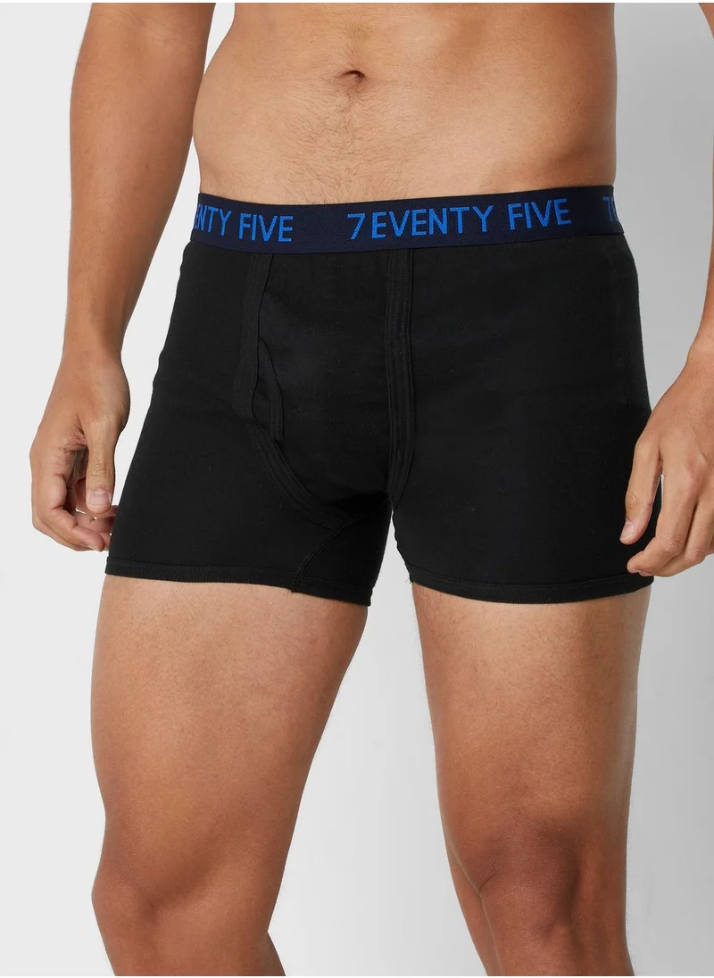 Seventy Five Basics 3 Pack Waist Band Trunks With Antibacterial Finish