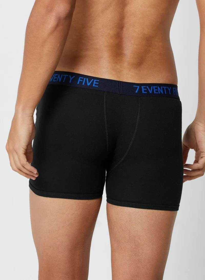 Seventy Five Basics 3 Pack Waist Band Trunks With Antibacterial Finish