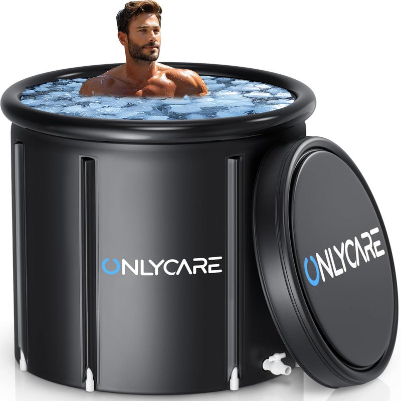 ONLYCARE XXL Ice Bath Tub for Athletes/2 Adults â€“ Constant Temperature 5H Portable Cold Plunge Tub with Cover for Fast Muscle Recovery, Stress Relief, 130 Gal Ice Plunge Tub for Indoor/Outdoor/Gym - Image 1
