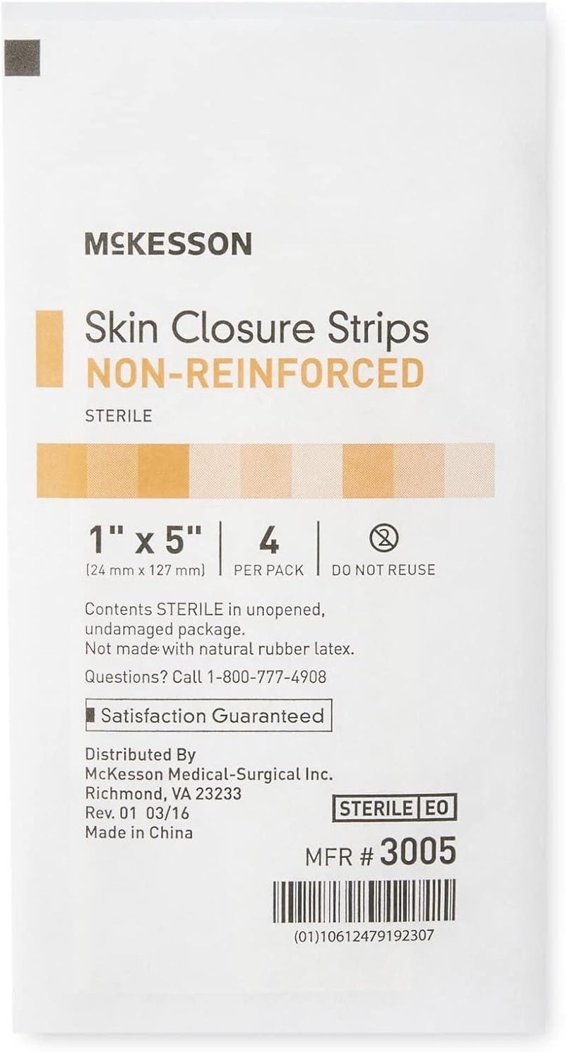 McKesson Skin Closure Strips Sterile NonReinforced 1 in x 5 in 25 Count - Image 3
