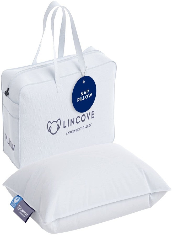 لينكوف وسادة سفر لينكوڤ مايكروجيل - معتمدة وفقًا لمعايير إعادة التدوير العالمية - وسادة فاخرة ناعمة ومريحة لدعم الرأس والرقبة أثناء النوم في الطائرات والسيارات والفنادق والمنزل - 13 بوصة × 18 بوصة - Image 1