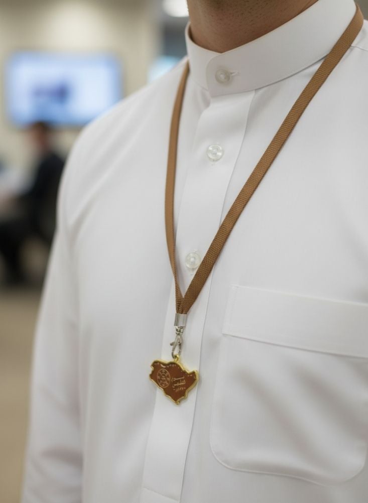 بريميم قلادة تراثية سعودية مزينة بشعار تقليدي – إكسسوار تذكاري ثقافي - Image 2