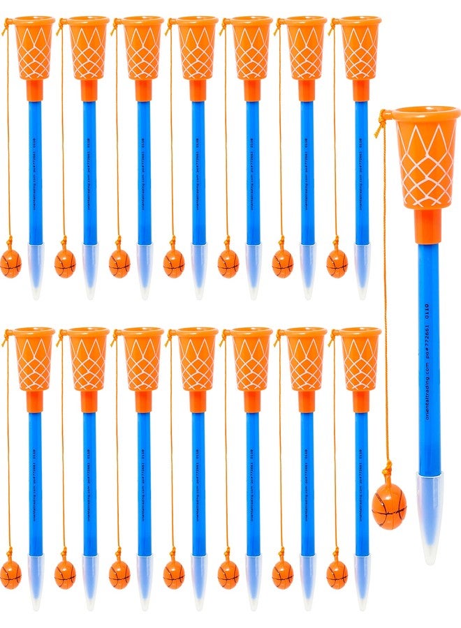 Haconba 24 Pieces Basketball Pens Basketball Hoop Pens Novelty 0.5 mm Black Ink Basketball Pen Plastic Sports Themed Pen for Sports Office School Party Stationery Supplies - Image 1