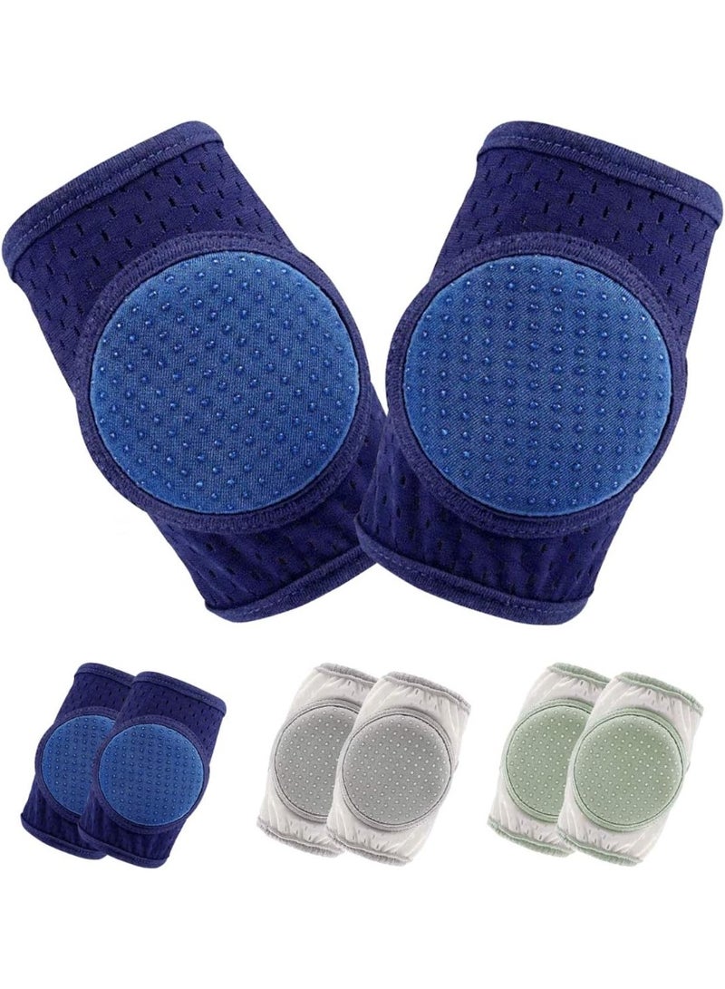HZYH 3 Pairs Baby Knee Pads, Adjustable Crawling Knee Protection Pads, Unisex Baby Toddlers Knee Pads, Breathable, Absorb Sweat, Soft to Wear, Protect Your Baby's Knees from Bruises and  Scrapes - Image 1