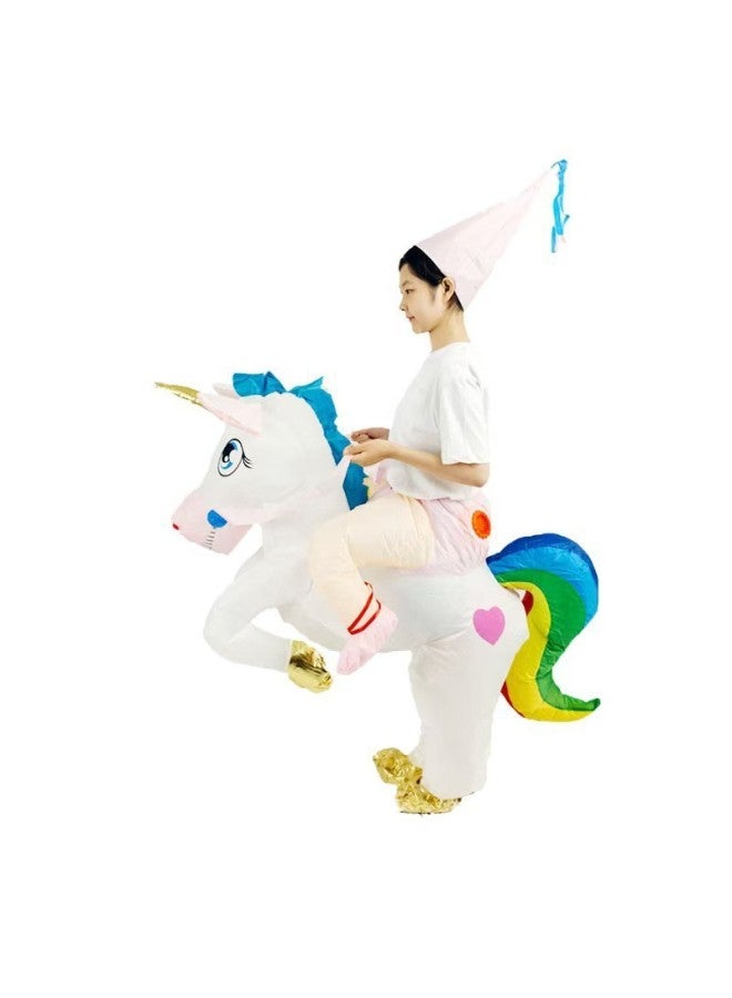 Unicorn Prop Suit Show Performance Suit Cartoon Animal Inflatable Air Model Suit Unicorn Inflatable Suit-Color:Children's Colorful Unicorn 120-140cm - Image 1