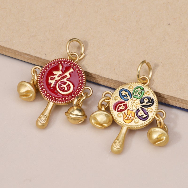 Generic Gold-Plated Alloy Lotus Pendant DIY Rattle No. 37