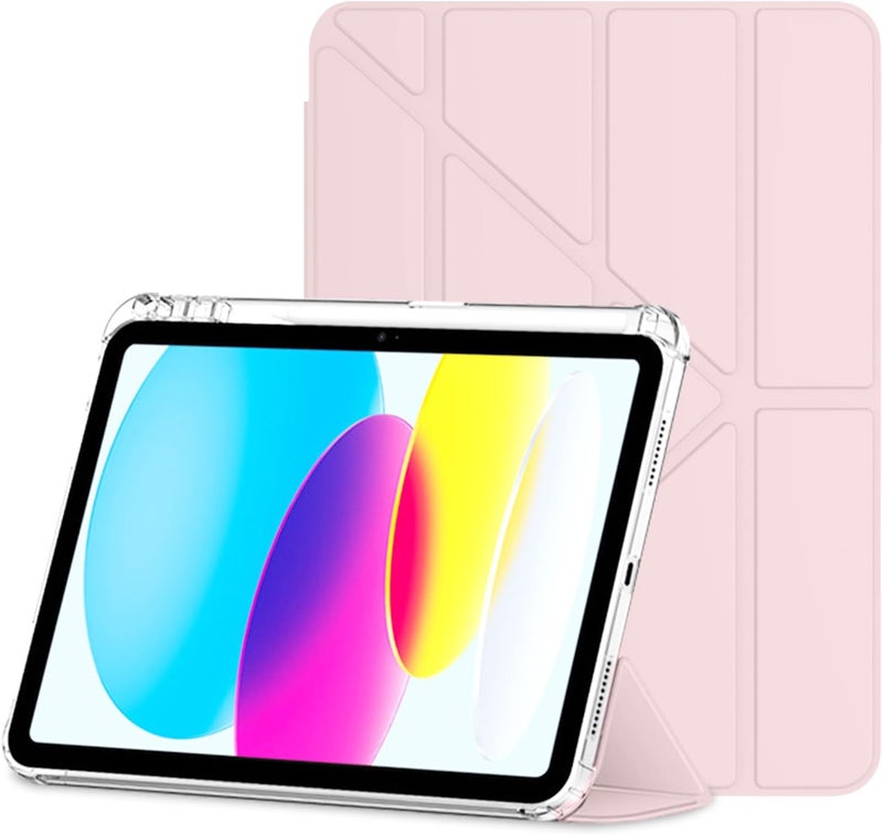 Fikpoo iPad 10th Generation Case 2022 10.9 Inch, iPad Case Slim Stand Hard Shell Back Protective Smart Cover for 10.9” iPad 10th Gen 2022 Release (Pink) - Image 1