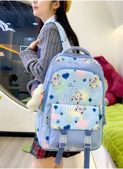 DUNISO 4PCS Kids School Backpack Set Canvas Laptop School Bag Sets for Kids with Tote Bag,Shoulder Bag,Pencil Box,Large-capacity Bookbag for Girls Boys Back to School Supplies  - Image 2