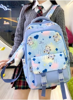 DUNISO 4PCS Kids School Backpack Set Canvas Laptop School Bag Sets for Kids with Tote Bag,Shoulder Bag,Pencil Box,Large-capacity Bookbag for Girls Boys Back to School Supplies  - Image 5