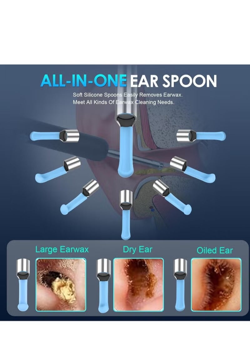 ASIV Ear Wax Removal Kit - Visible Ear Wax Remover with Camera, Otoscope with Light, Ear Cleaner with 28 Ear Pickers + 6 Ear Scoops, Wireless Ear Wax Remover for iOS, Android Phones - Image 3