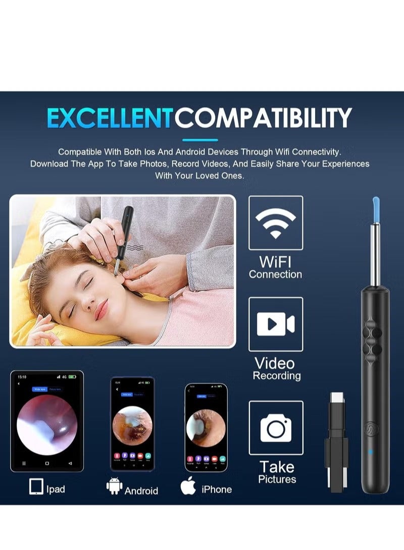 ASIV Ear Wax Removal Kit - Visible Ear Wax Remover with Camera, Otoscope with Light, Ear Cleaner with 28 Ear Pickers + 6 Ear Scoops, Wireless Ear Wax Remover for iOS, Android Phones - Image 5