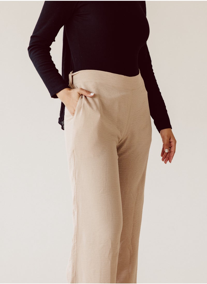 Pavo - Beige Straight leg pants - Image 1