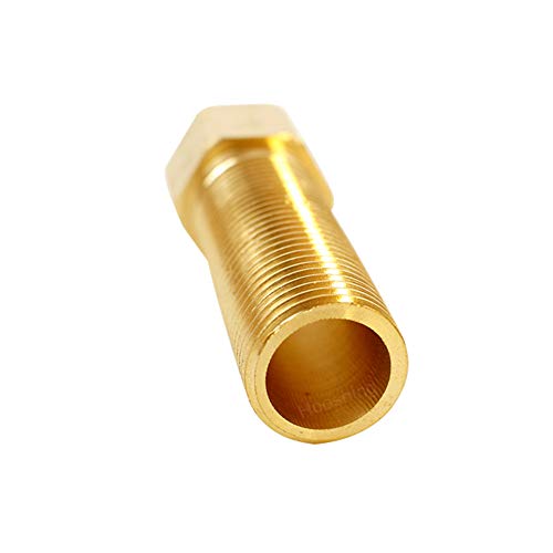 Hooshing 1/2" Female to 1/2" Male NPS Straight Thread Brass Extension Pipe Fitting, Length 2.76 Inch/70 mm - Image 5