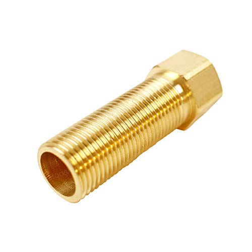 Hooshing 1/2" Female to 1/2" Male NPS Straight Thread Brass Extension Pipe Fitting, Length 2.76 Inch/70 mm - Image 3
