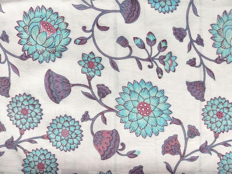 AVKA Studio Thin Washable Cotton Napkin 18x18 inches  Lightweight Cloth Printed Napkins Set of 6  Everyday Use or Dinner Party and Events  Blue and White Floral Indian Block Print Soft Fabric by Craftbot - Image 5
