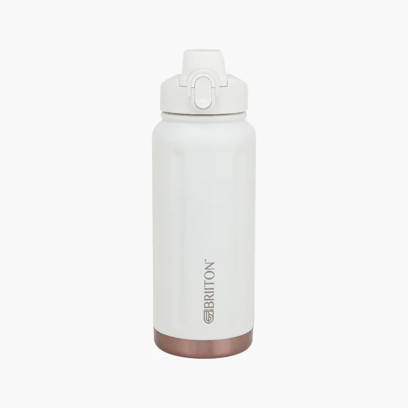 Briiton Insulated Stainless Steel Water Bottle - White - 750 ml
