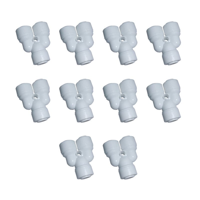 Malida 1/4" o.d. tube Two way union connector for Water purifiers Tube push to connect Fittings,10pcs.