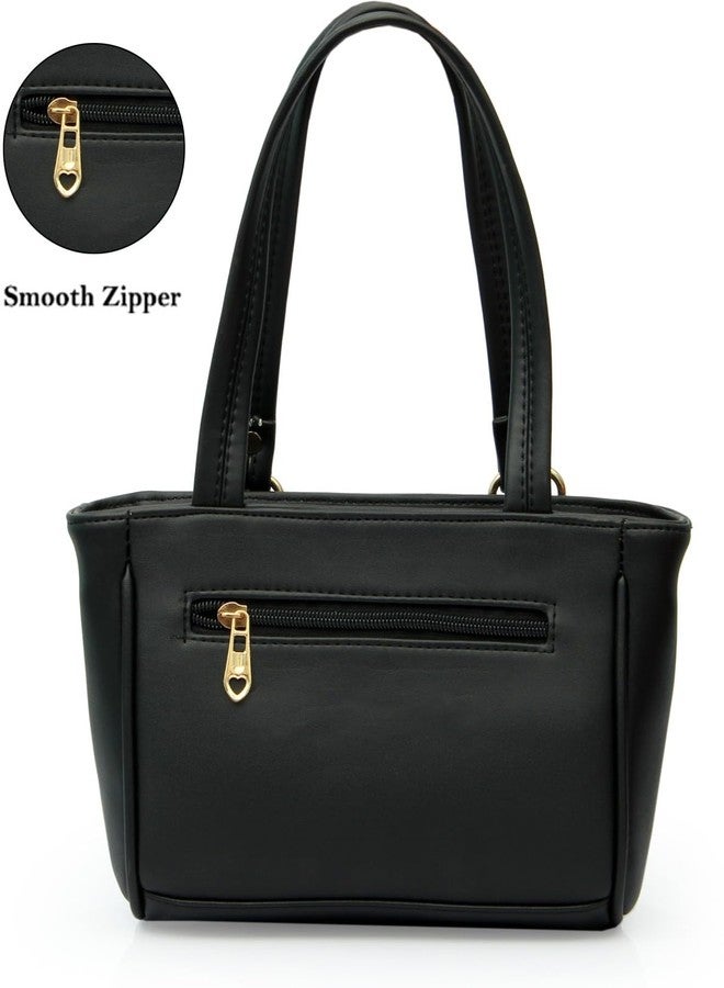 WORLD STAR PU Handbag for Womens | Black - Image 4
