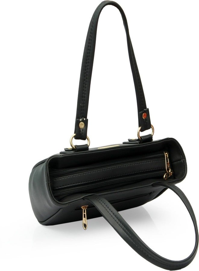 WORLD STAR PU Handbag for Womens | Black - Image 5