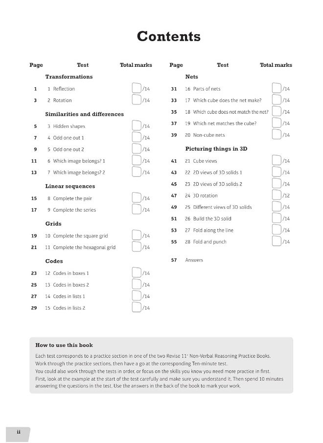 Pearson REVISE 11+ Non-Verbal Reasoning Ten-Minute Tests for the 2023 and 2024 exams  - Image 3