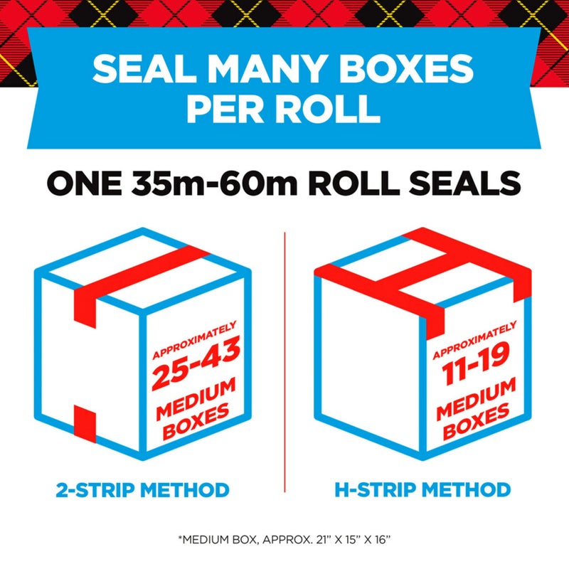 Scotch Heavy Duty Packaging Tape, 1.88 x 54.6 yd, Designed for Packing, Shipping and Mailing, Strong Seal on All Box Types, 3" Core, Clear, 1 Roll w/Dispenser (3850-2ST) - Image 3