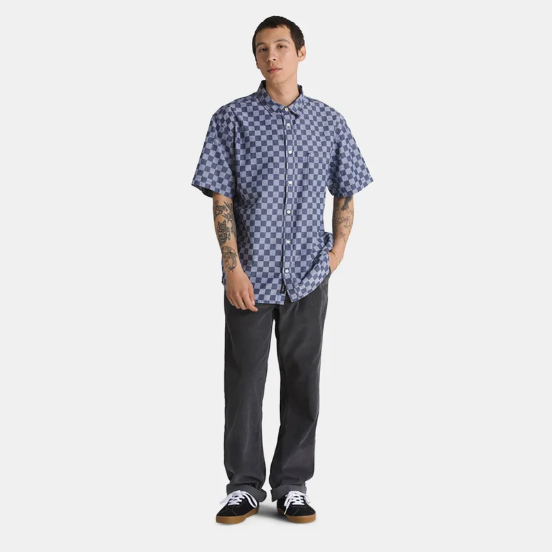 VANS Blue Men's Wade Checkerboard Woven Shirt for Men | Best Price UAE
