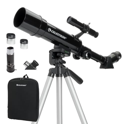 Celestron Travel Scope 50 Portable Refractor Telescope – 50mm Aperture, Fully-Coated Glass Optics – Includes Tripod, Backpack & Software – Ideal for Beginners & Travel - Image 1