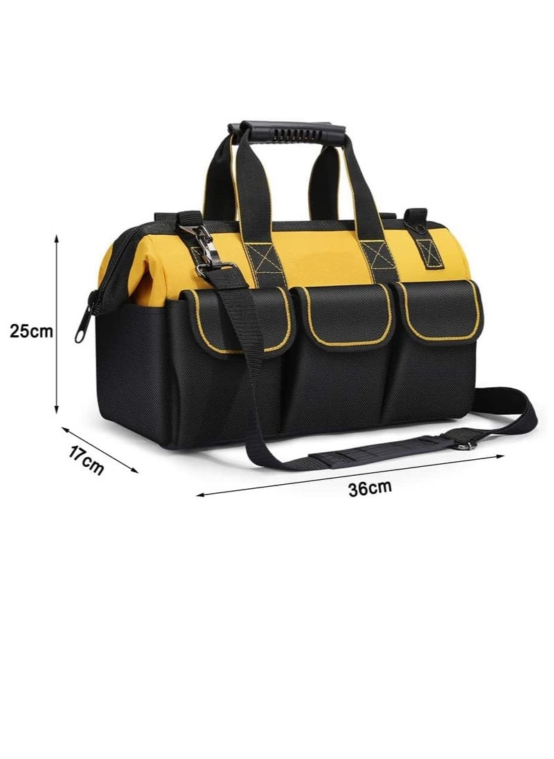 Tools Storage Bag, Heavy Duty Tool Bag, Large Tools Storage Bag, Organiser for Hand/Power Tools with Shoulder Strap, Large capacity, waterproof, Wear-resistant for Eletricians, DIY, Tool Storage Etc.  - Image 2