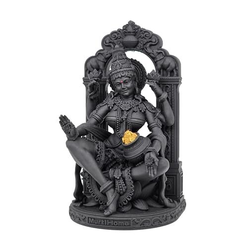 MurtiHome Lakshmi Devi Murti, 10.32 cm Height, Black, 3D Printed, UV Resin, Hindu Religious Idol of The Goddess of Fortune Mahalaxmi - Image 2