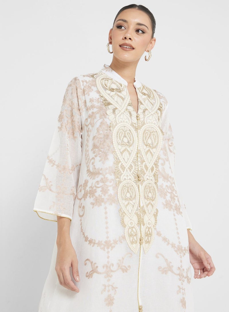 Khizana Embroidered Jalabiya - Image 3