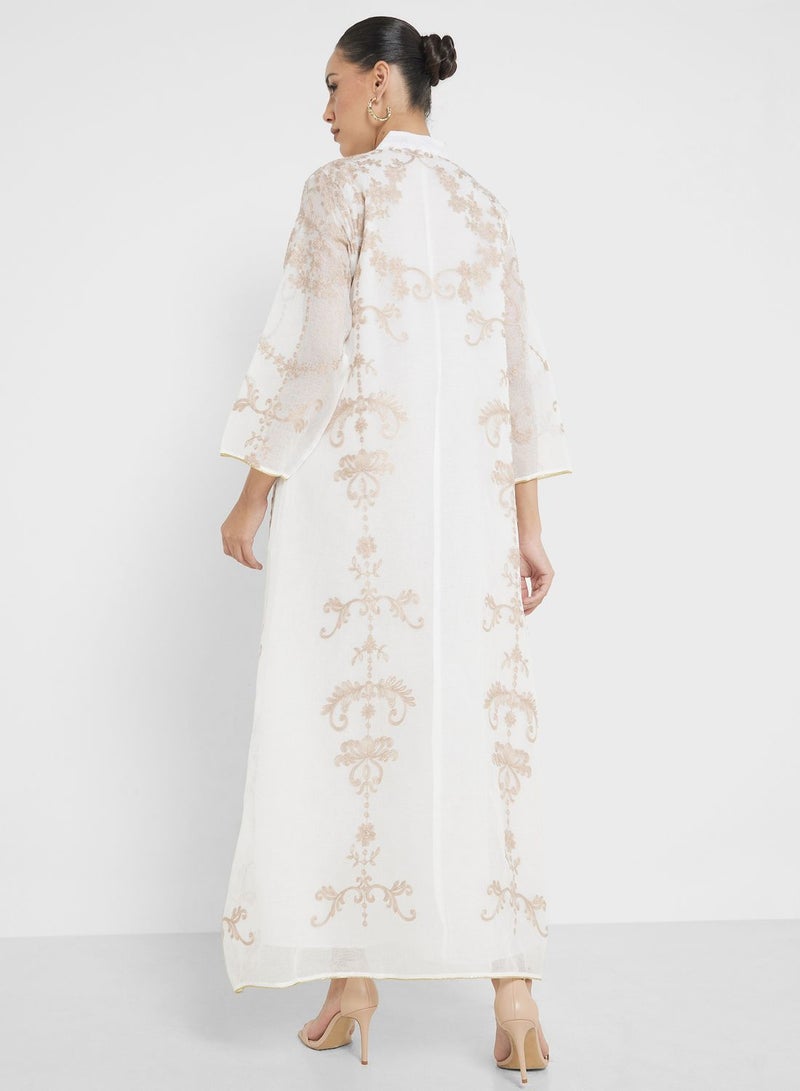 Khizana Embroidered Jalabiya - Image 2